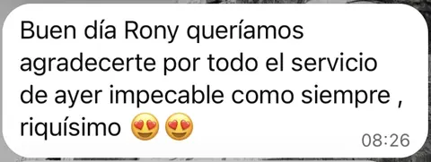 Captura de WhatsApp: testimonio de Valentina
