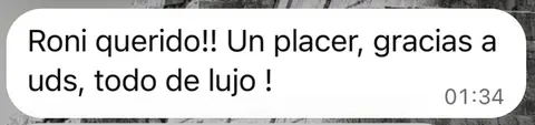 Captura de WhatsApp: testimonio de Agustín