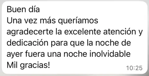 Captura de WhatsApp: testimonio de Paula